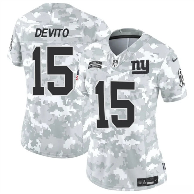 Tommy DeVito New York Giants camo Salute To Service jersey