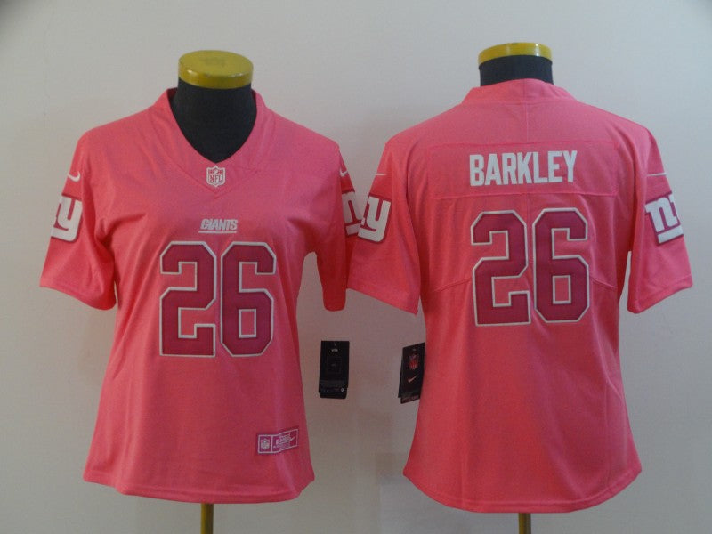 Saquon Barkley New York Giants pink jersey
