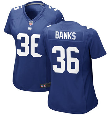 Deonte Banks New York Giants blue Game jersey