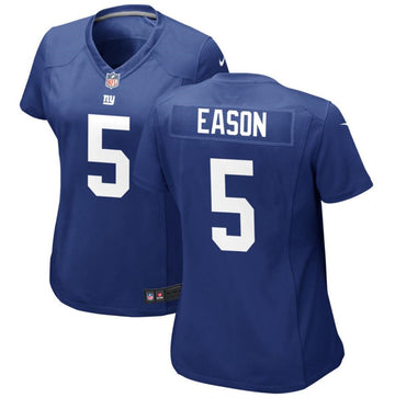 Jacob Eason New York Giants blue jersey