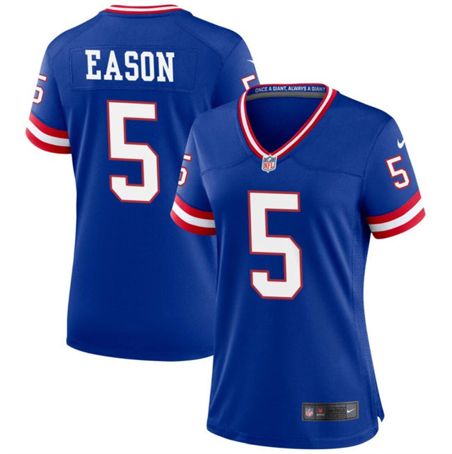 Jacob Eason New York Giants blue Throwback jersey