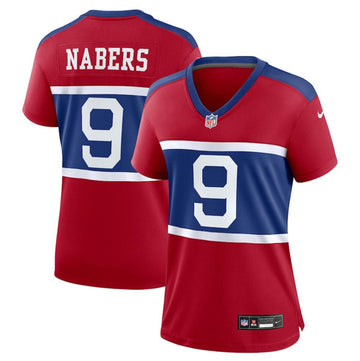 Malik Nabers Century New York Giants red Alternate jersey