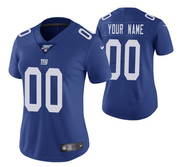 Custom New York Giants royal jersey