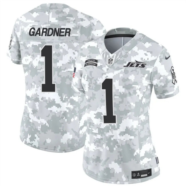 Sauce Gardner New York Jets camo Salute To Service jersey