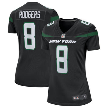 Aaron Rodgers New York Jets black Game jersey