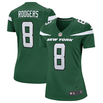 Aaron Rodgers New York Jets green Game jersey