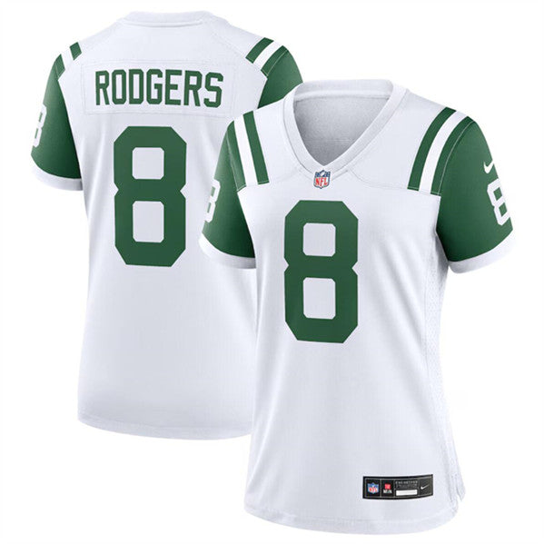 Aaron Rodgers New York Jets white Alternate jersey