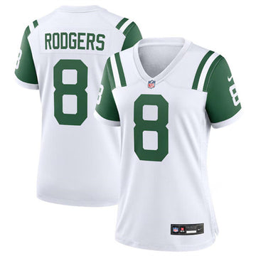 Aaron Rodgers New York Jets white Alternate jersey