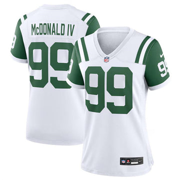 Will McDonald IV New York Jets white Alternate jersey