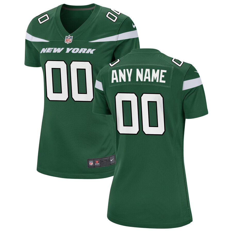 Custom New York Jets green Game jersey