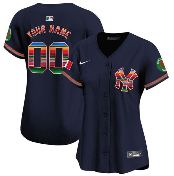 Custom New York Yankees navy jersey