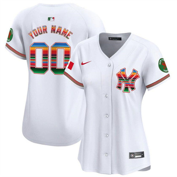 Custom New York Yankees white jersey