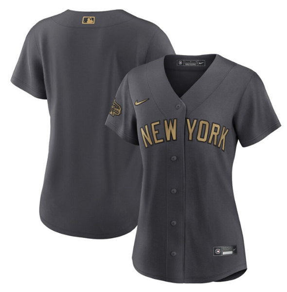 Custom New York Yankees charcoal All-Star jersey
