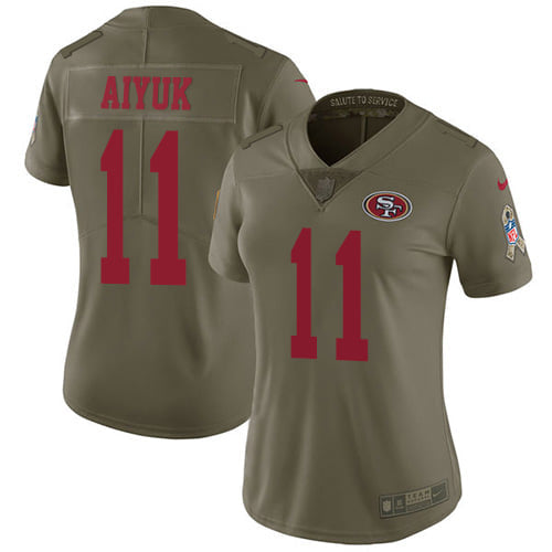 Brandon Aiyuk San Francisco 49ers red Salute To Service jersey