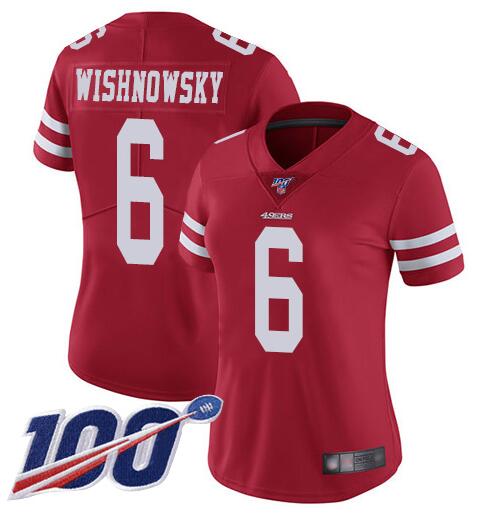 Mitch Wishnowsky San Francisco 49ers red jersey