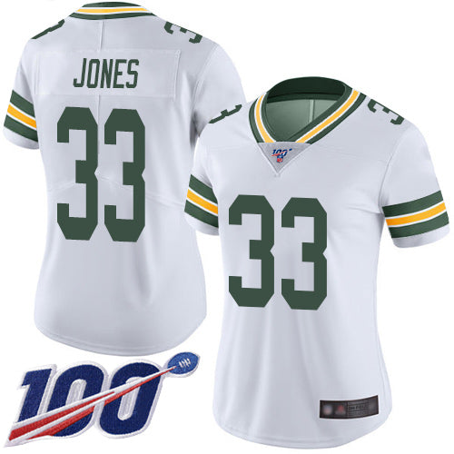 Aaron Jones Green Bay Packers white jersey