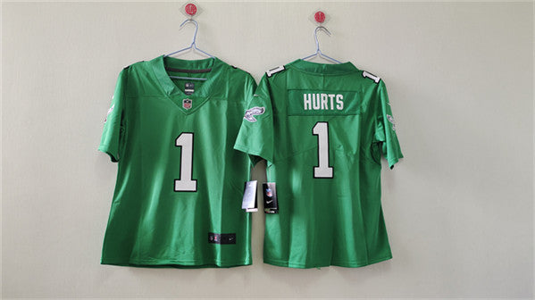 Jalen Hurts Philadelphia Eagles green jersey