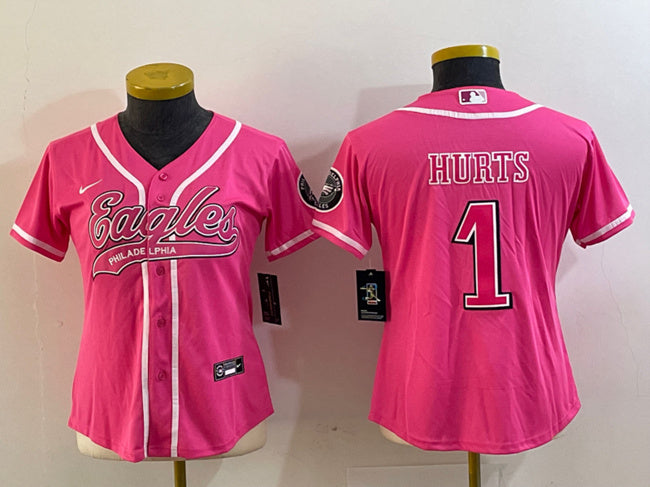 Jalen Hurts Philadelphia Eagles pink jersey