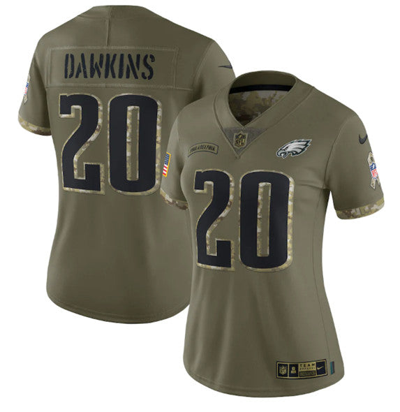 Brian Dawkins Philadelphia Eagles olive Salute To Service jersey