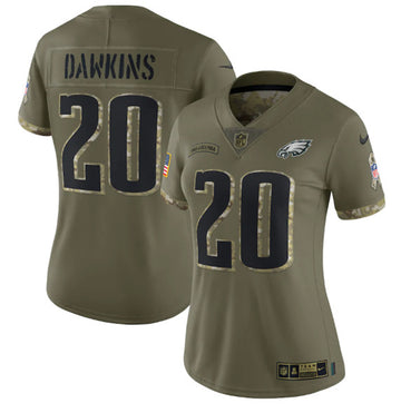 Brian Dawkins Philadelphia Eagles olive Salute To Service jersey