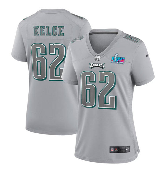 Jason Kelce Philadelphia Eagles gray Game jersey