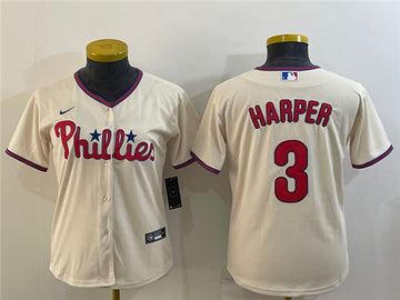 Bryce Harper Philadelphia Phillies cream jersey