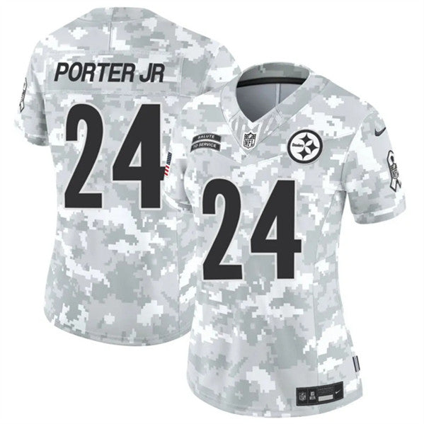 Joey Porter Jr Arctic Pittsburgh Steelers camo Salute To Service jersey