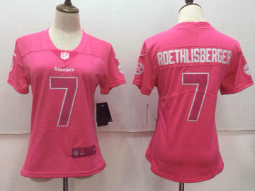 Ben Roethlisberger Pittsburgh Steelers pink Fashion jersey
