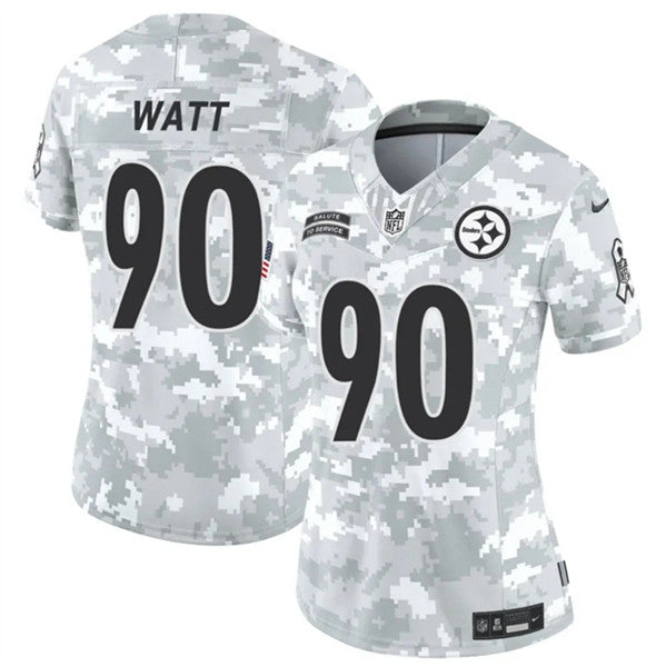 T J Watt Arctic Pittsburgh Steelers camo Salute To Service jersey