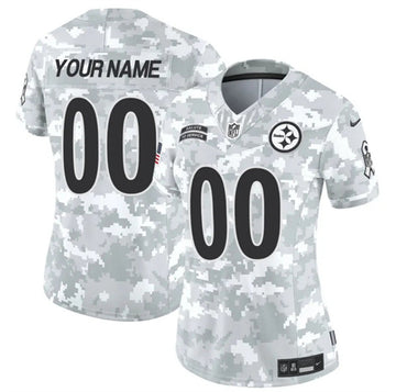 Custom Pittsburgh Steelers camo Salute To Service jersey