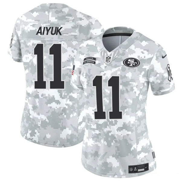 Brandon Aiyuk Arctic San Francisco 49ers camo Salute To Service jersey