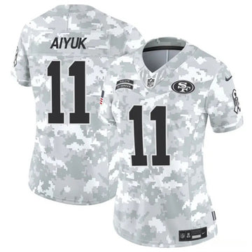 Brandon Aiyuk Arctic San Francisco 49ers camo Salute To Service jersey
