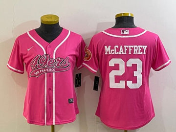 Christian McCaffrey San Francisco 49ers pink jersey