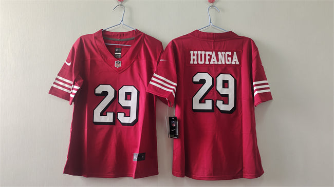 Talanoa Hufanga San Francisco 49ers red Alternate jersey