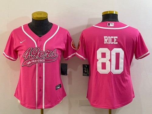 Jerry Rice San Francisco 49ers pink jersey