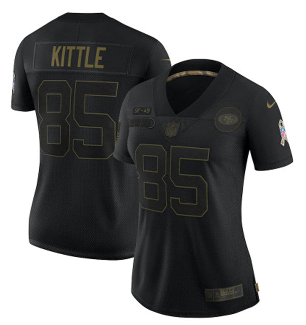 George Kittle San Francisco 49ers black Salute To Service jersey