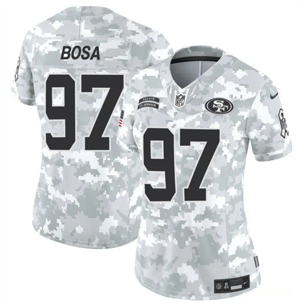 Nick Bosa Arctic San Francisco 49ers camo Salute To Service jersey