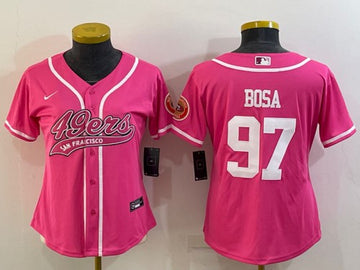 Nick Bosa San Francisco 49ers pink jersey