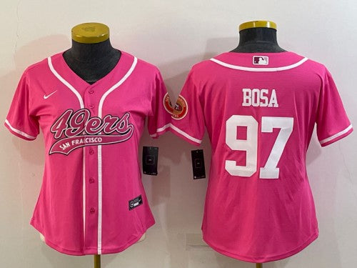 Nick Bosa San Francisco 49ers pink jersey