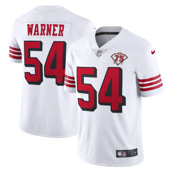 Custom San Francisco 49ers white Alternate jersey
