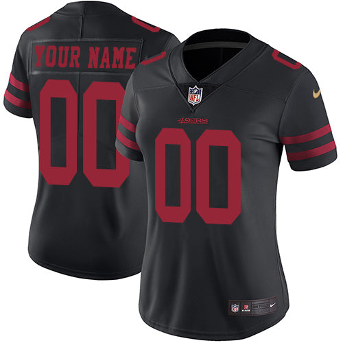 Custom San Francisco 49ers black Game jersey