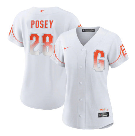 Buster Posey San Francisco Giants white City Connect jersey