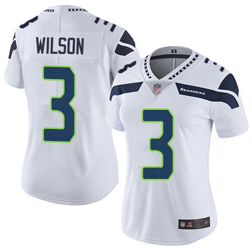 Russell Wilson Seattle Seahawks white jersey