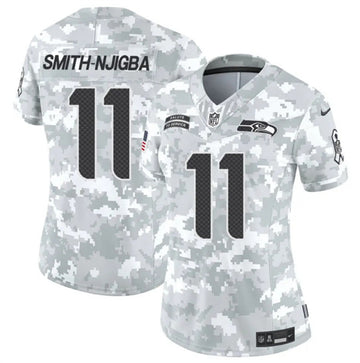 Jaxon Smith-Njigba Arctic Seattle Seahawks camo Salute To Service jersey