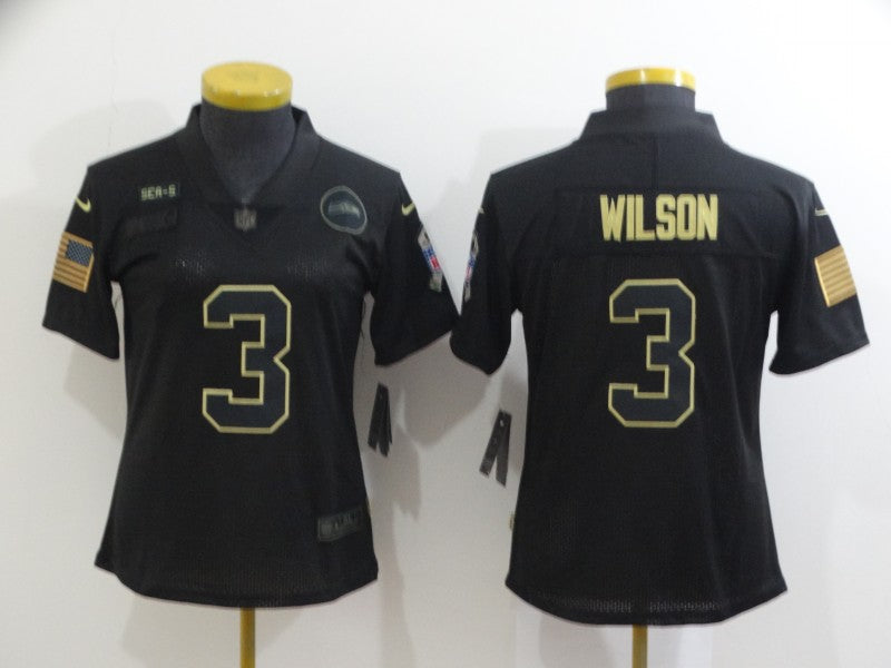 Russell Wilson Seattle Seahawks black Salute To Service jersey