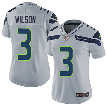 Russell Wilson Seattle Seahawks gray jersey