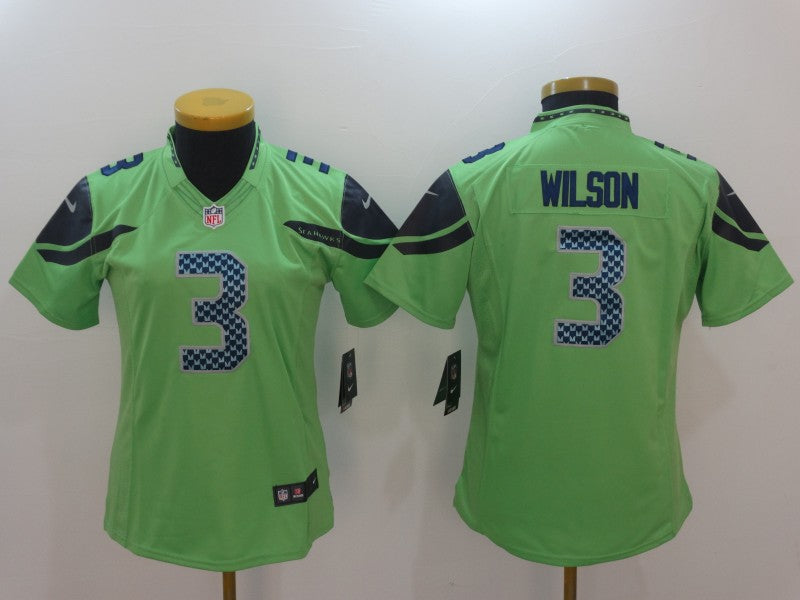 Russell Wilson Seattle Seahawks green jersey