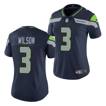 Russell Wilson Seattle Seahawks navy jersey