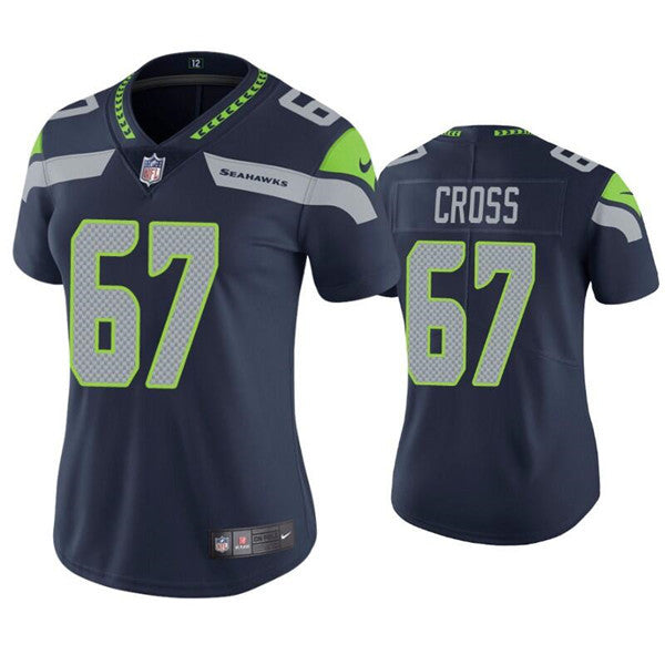 Charles Cross Seattle Seahawks navy jersey