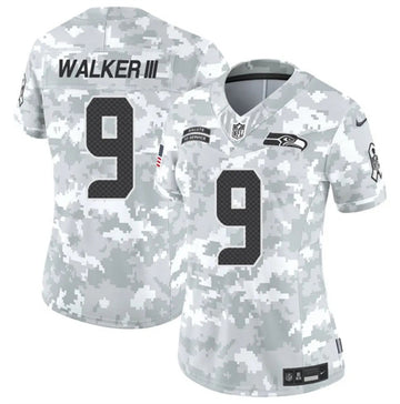 Kenneth Walker III Arctic Seattle Seahawks camo Salute To Service jersey